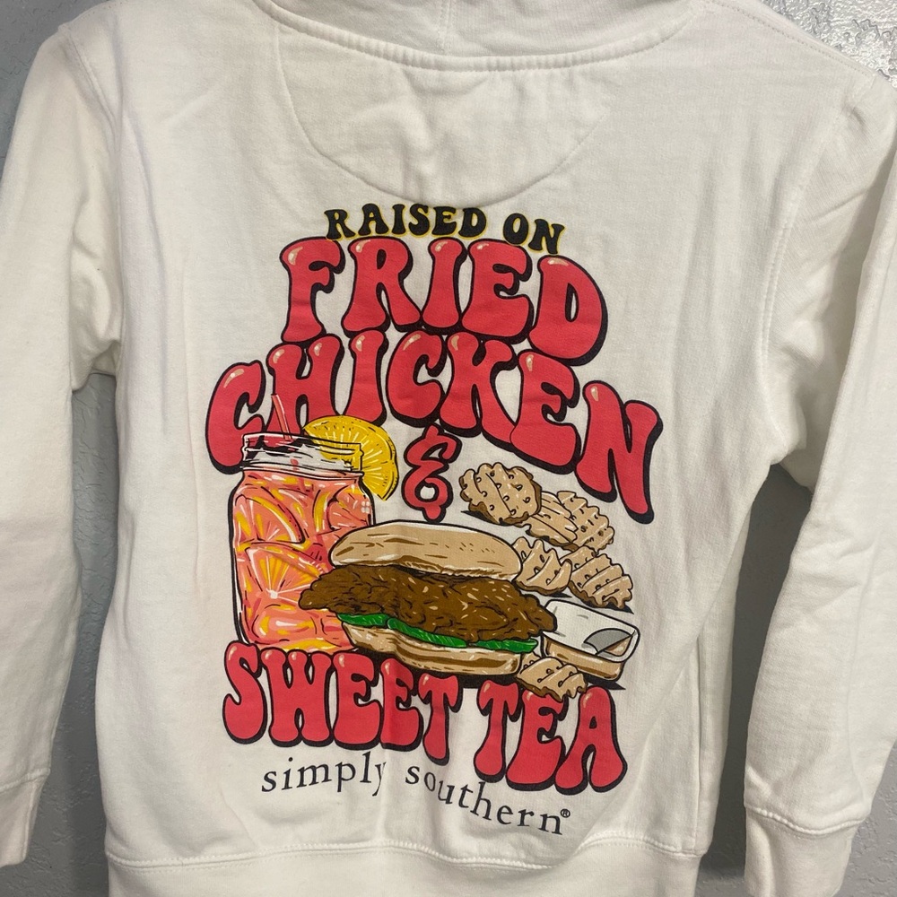 Simply Southern White Sweater with Red Graphic